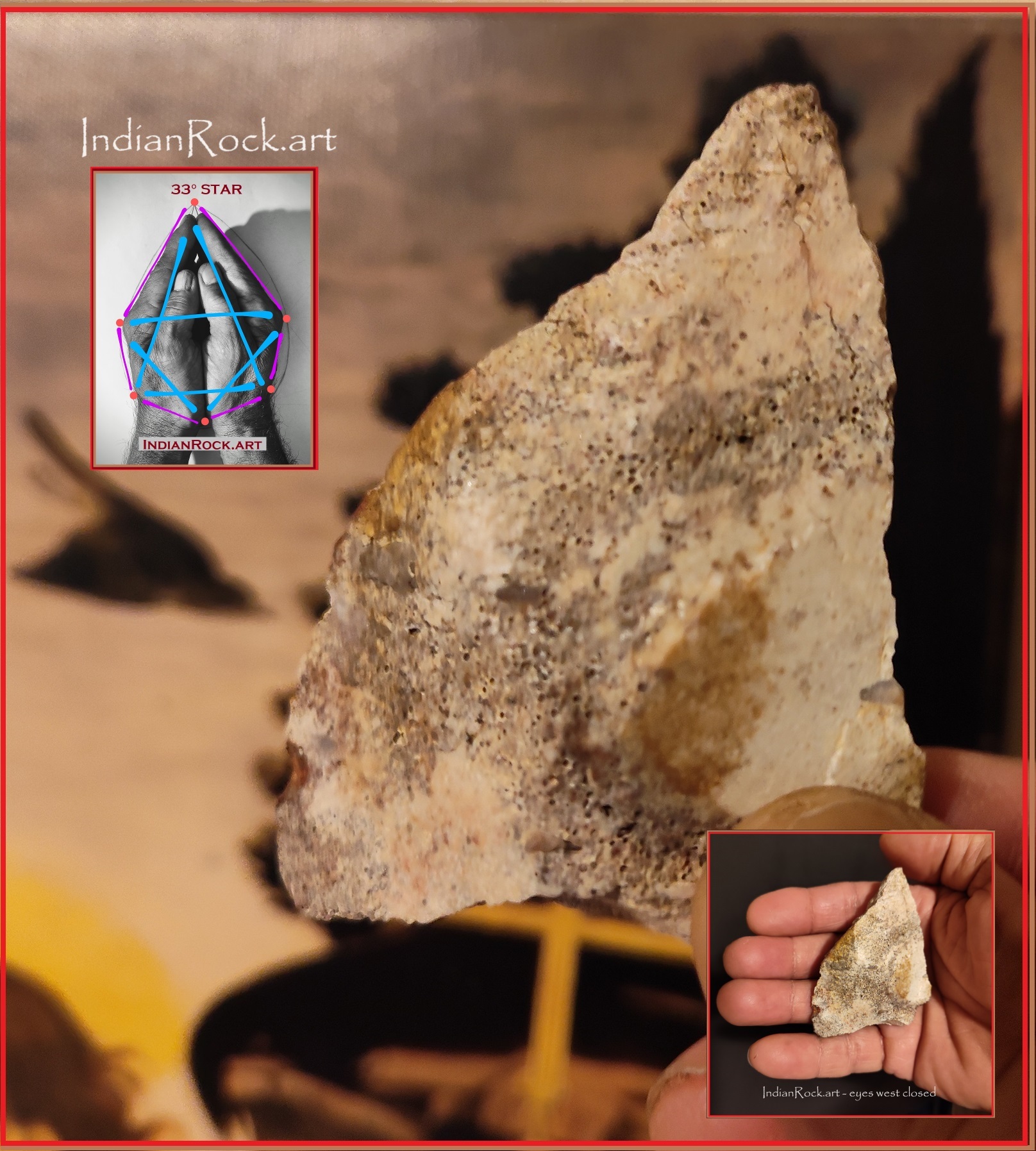 IndianRock.art John's Scepter Finial Stone - IndianRock.art authenticated, rss, cni, rare, premium grade, Cornerstone representation