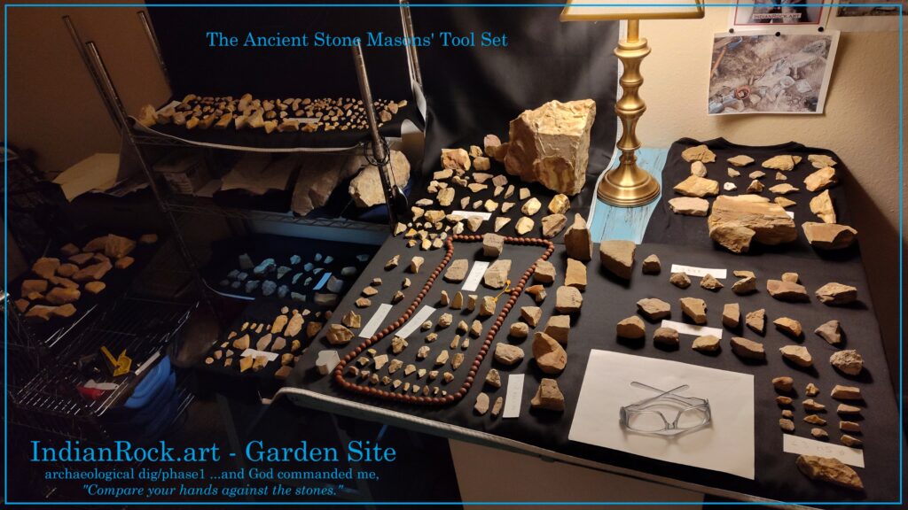 IndianRock.art Garden Site archaeological dig ancient stone mason tool cache