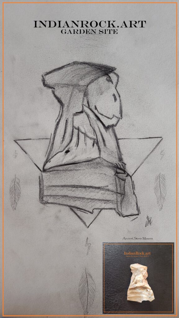IndianRock.art - stone #L4F11 - carved effigy - sketch