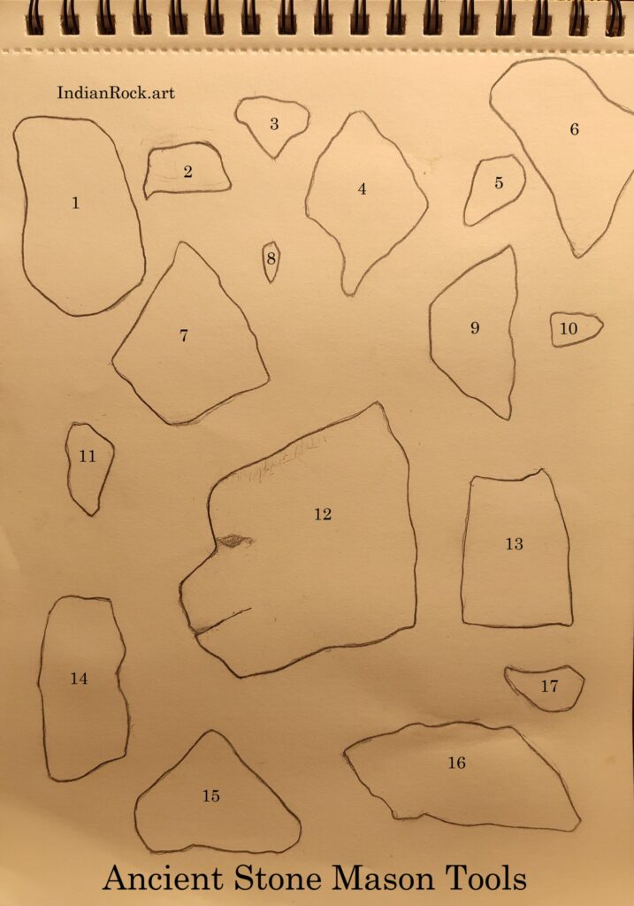 IndianRock.art ancient stone mason tool cache