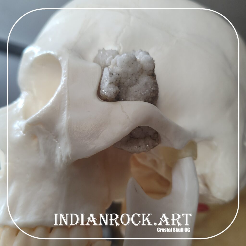 IndianRock.art crystal skull deco - rss, quartz, common, premium grade, skull deco