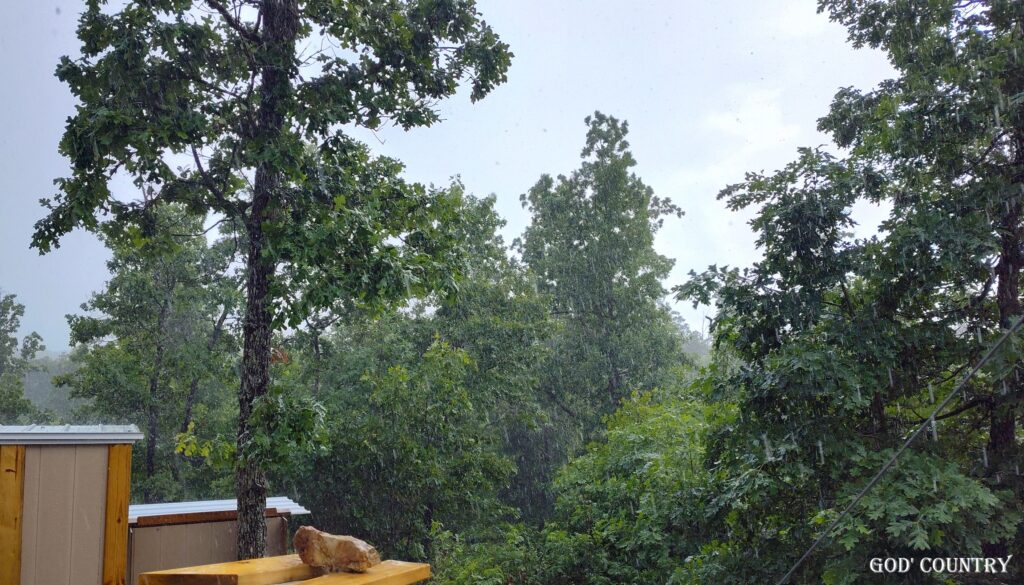 IndianRock.art - summer rainstorm in the Ozark Highlands