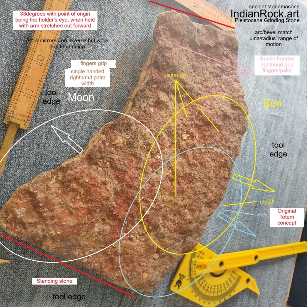 IndianRock.art - large stylized grinding stone